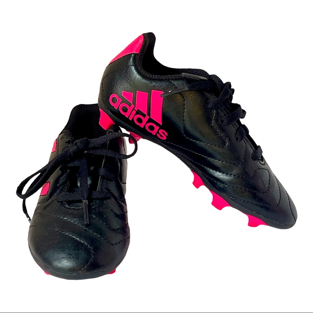 Kids Adidas Cleats Size 11 Black and Pink